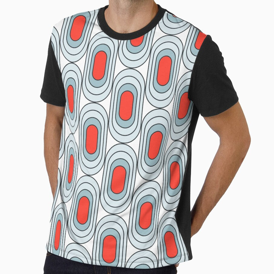 Retro Elipses Blue and Orange by Blue-Banana