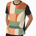 Mid Century Modern Boho Geometric Abstract Earth Tones by Far Out Goods