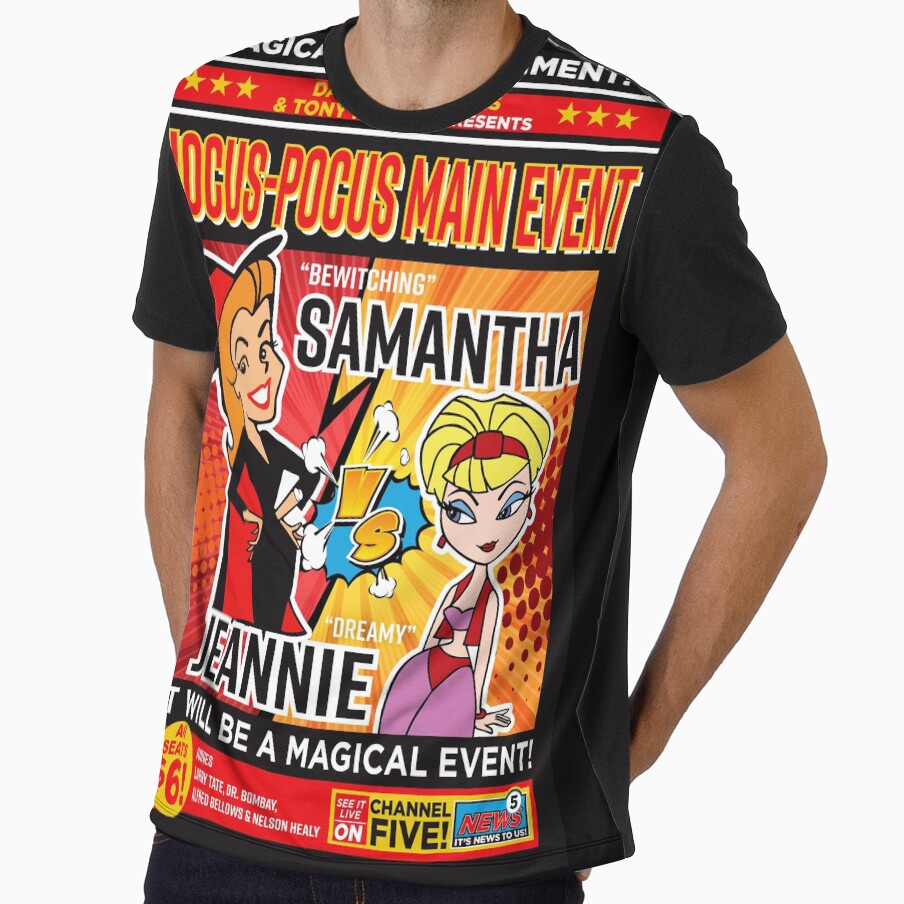 Battle Samantha vs Jeannie Magic Event by Alema Art Unisex , , , Long Sleeve Tee