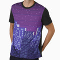 Purple Pixel City by imaginator24 Unisex , , , Long Sleeve Tee