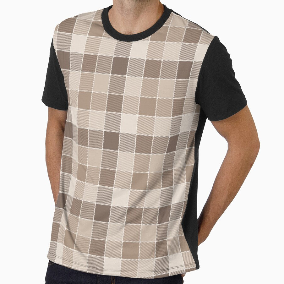 Neutral Earthy Tone Gingham Check Design by PatternTitan