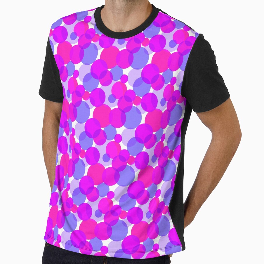 Overlapping Circles Abstract Geometric Hot Pink Violet Electric Purple by thecolorbirdie