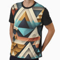 Geometric Neutral Earth Tones Mountains Pattern by KL14