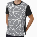 Doodle Line Art Pattern | White on Gray by itsjensworld