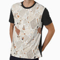 Modern Terrazzo Stone Pattern in Warm Earth Tones by QuietBloom80