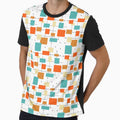 Colorful Geometric Squares Mid Century Pattern by Orchard Berry
