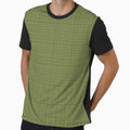 Olive Green Fine Weave Retro Mid Century Modern Minimalist Woven Line Pattern by kierkegaard