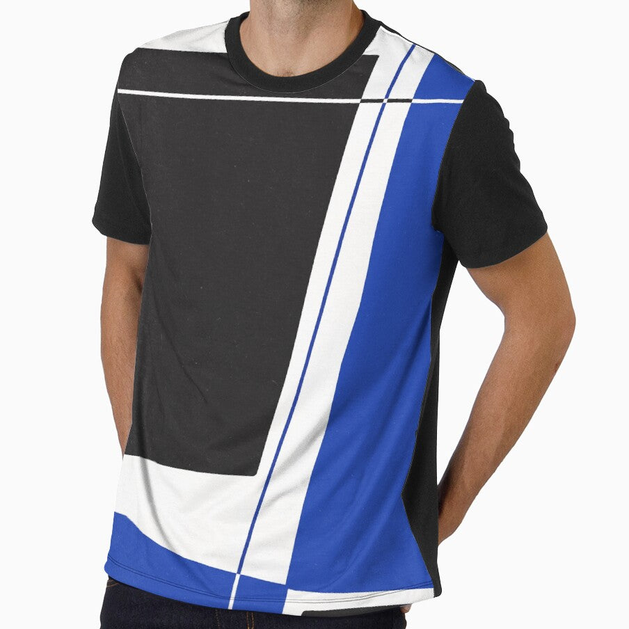 Blue & Black Abstract Retro 70s by trajeado14