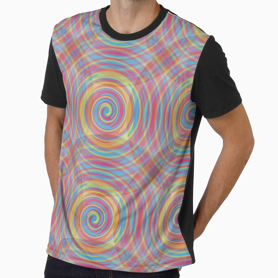 Rainbow Circles Overlapping Pattern by karwilberevivalcollection