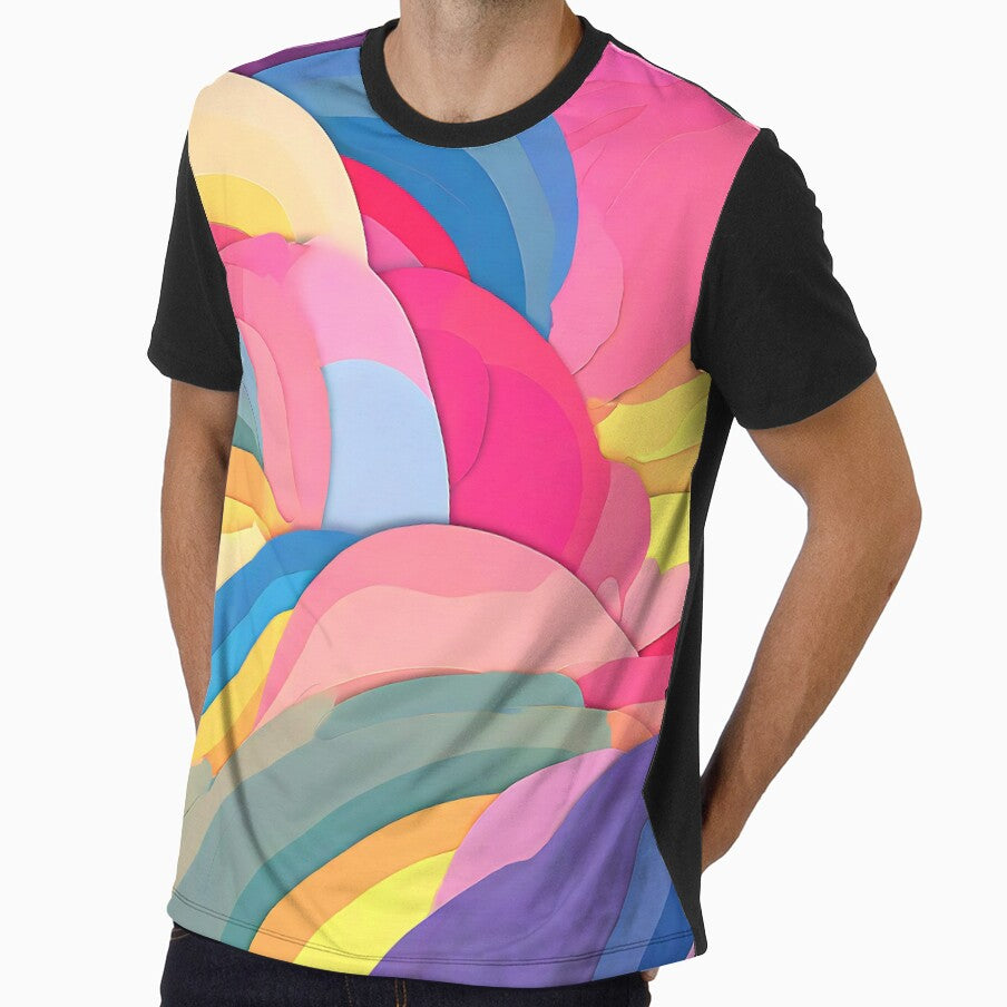 Pastel rainbow overlapping circles for a whimsical, lighthearted by Tchoice
