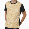 Mid Century Modern Minimalist Woven Line Fine Weave Pattern in Muted Mustard Gold by kierkegaard