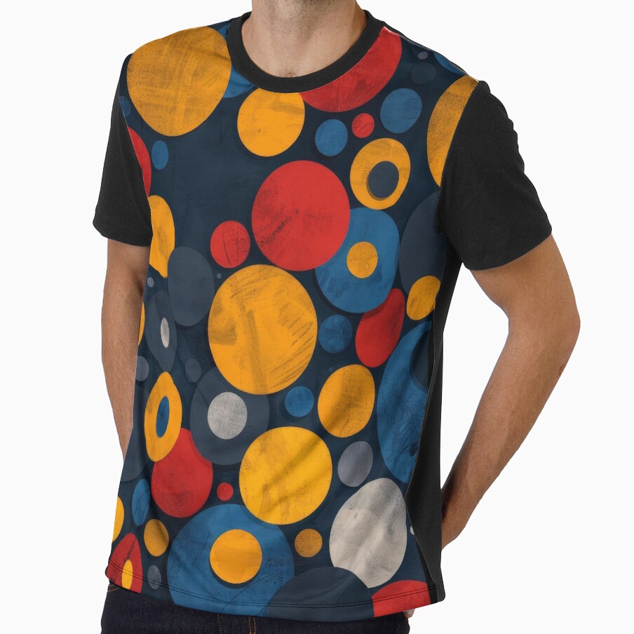 Abstract Geometric Pattern With Overlapping Circles by RGShirtWorks