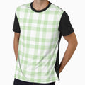 Plaid - wildflower - green by Stephanie Fiona Design Unisex , , , Long Sleeve Tee