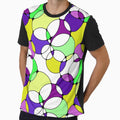 Neurographic Joy Abstract Overlapping Shapes Yellow Purple Green by thecolorbirdie