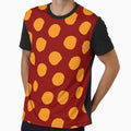 house of lions organic dots in red and gold by neopop