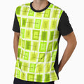 Wonky Doors Smaller Chartreuse Green by thepixelgarden