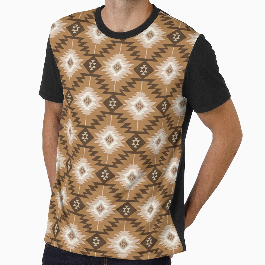 Repeating Geometric Shapes with Mocha Color by WanwisaChuenlom