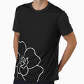 Simple Rose (white on Black) by IzoIno Unisex , , , Long Sleeve Tee