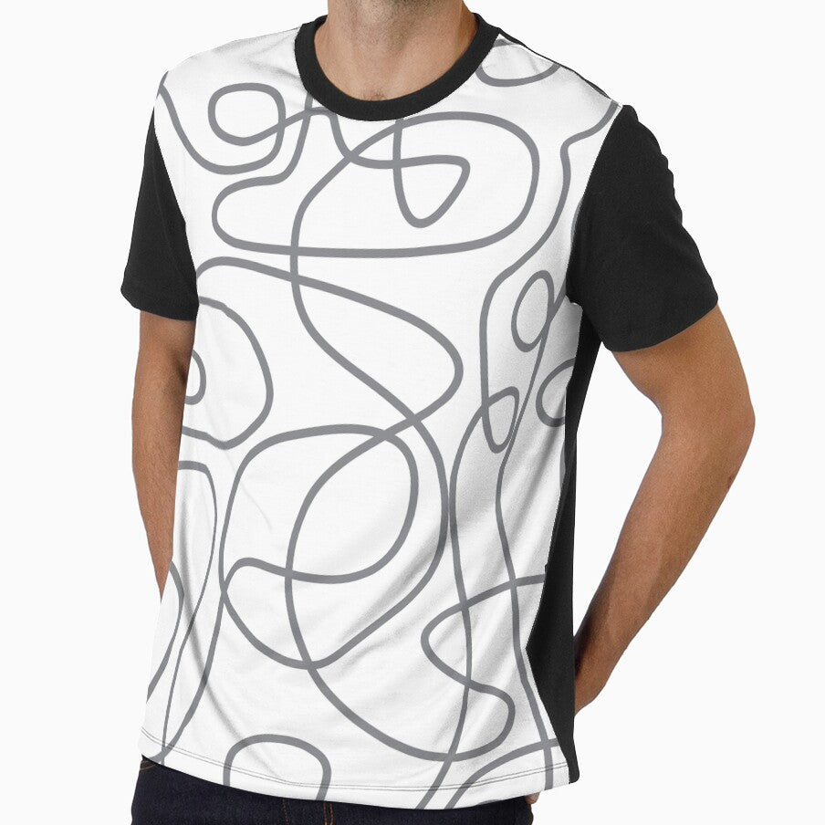 Doodle Line Art Pattern | Gray on White by itsjensworld