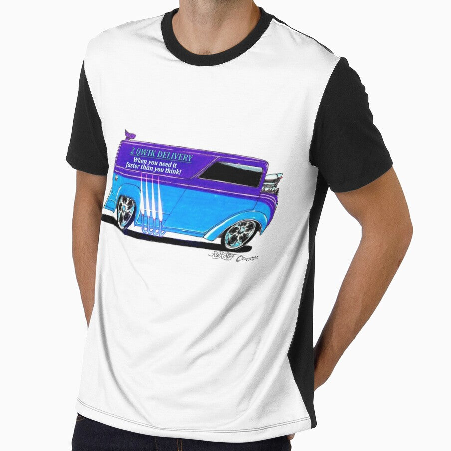 Hot Rod Art // 2 QWIK DELIVERY by Imagin8er Unisex , , , Long Sleeve Tee