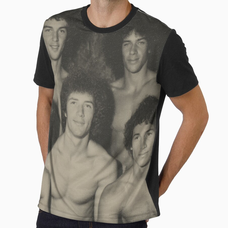 Boys of Summer Vintage 70s Black and White by Atlas Kai Unisex , , , Long Sleeve Tee