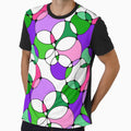 Neurographic Joy Abstract Overlapping Shapes Purple Pink Green by thecolorbirdie