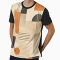 Mid-century modern geometric pattern with neutral shapes by Longsilp