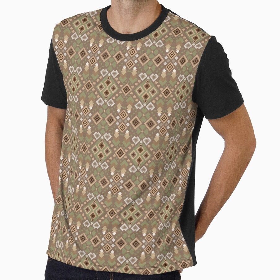 Earth-Tone Tribal Geometric Seamless Pattern by VaWalen
