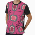 Space Age Geometric Art Hot Pink by thepixelgarden