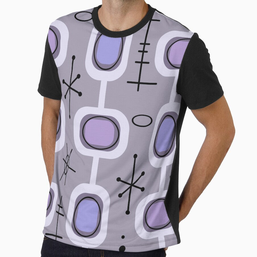 Space Age Geometric Art Heather Purple by thepixelgarden