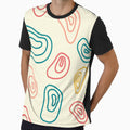 Mid Century Organic Shapes Lines with Retro Colors Pattern by trajeado14