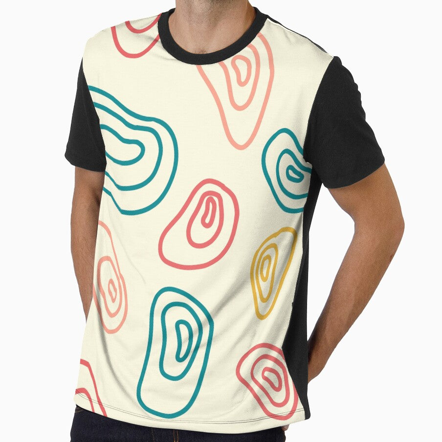 Mid Century Organic Shapes Lines with Retro Colors Pattern by trajeado14