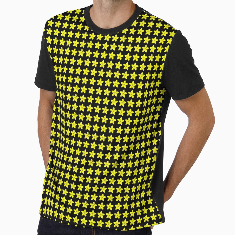 Traditional Japanese Flowers Pattern (black and gold) by Zeroskillanimat Unisex , , , Long Sleeve Tee