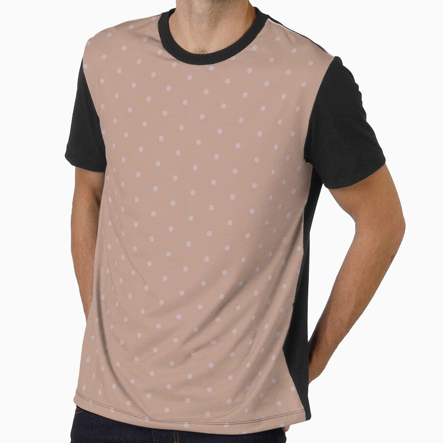 Geometric Warm Neutrals Burnished Lilac Polka Dots On Tuscany by Triplicate Limited