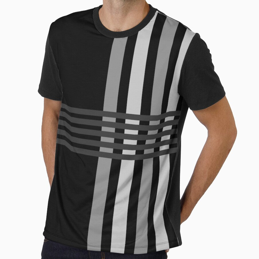 Midcentury Modern Abstract Lines Black by thepixelgarden