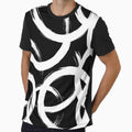 Modern Black and White Abstract Circle Pattern by FestivityFinds