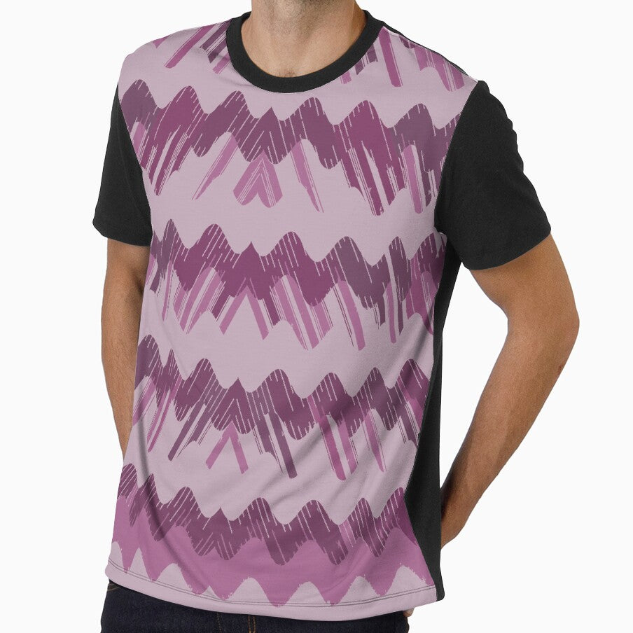 Retro chevron purple mid century retro vintage pattern by darfeuille