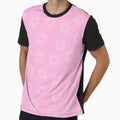 Cream Swirling Suns on Light Pink Background by Hanna McCown Unisex , , , Long Sleeve Tee