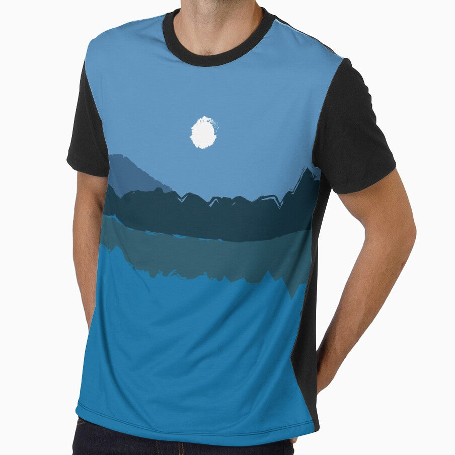 Abstract Landscape Art – Minimalist Mountain Scene No 6 by Fun Funky Designs
