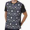 Magic pattern with constellations, sun, moon, magic eyes, hands and stars. Mystical esoteric background. by RenattaZare