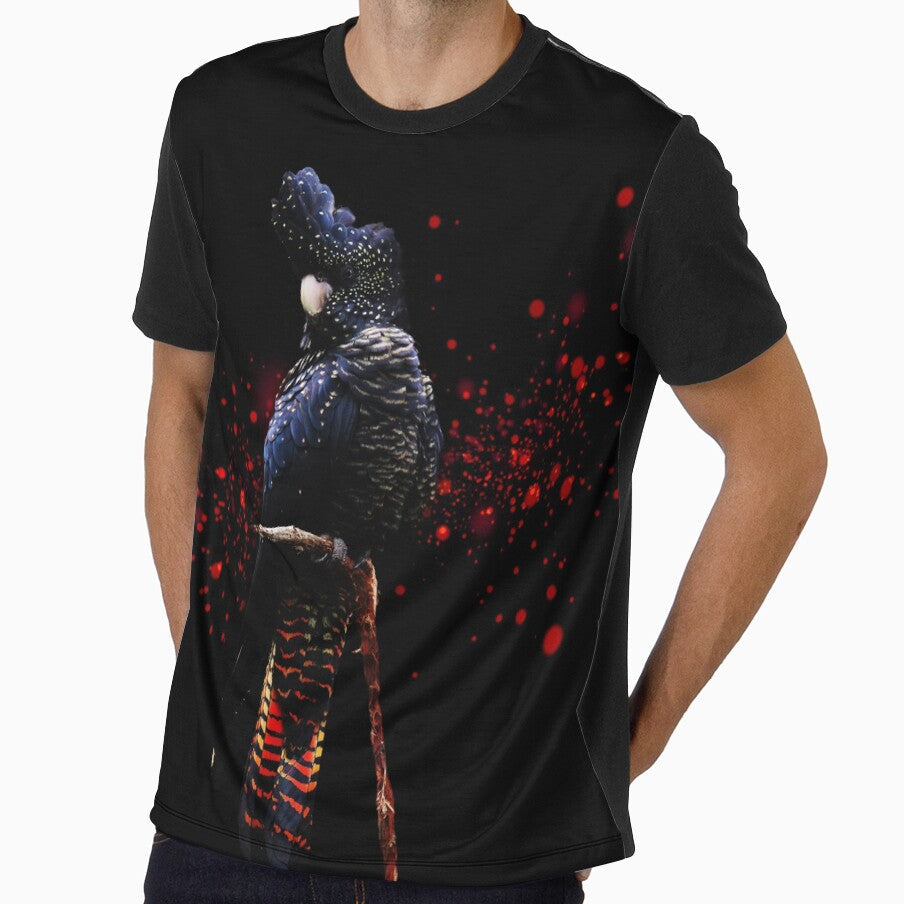 Red Tailed Black Cockatoo by chocolatemouse Unisex , , , Long Sleeve Tee