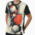 Abstract Red And White Circles In Space by RGShirtWorks