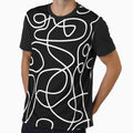 Doodle Line Art Pattern | White on Black by itsjensworld