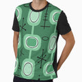 Space Age Geometric Art Forest Green by thepixelgarden