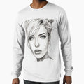Monochrome Mastery: Abstract Portrait Line Art in Black & White - Thérèse by BPMagic