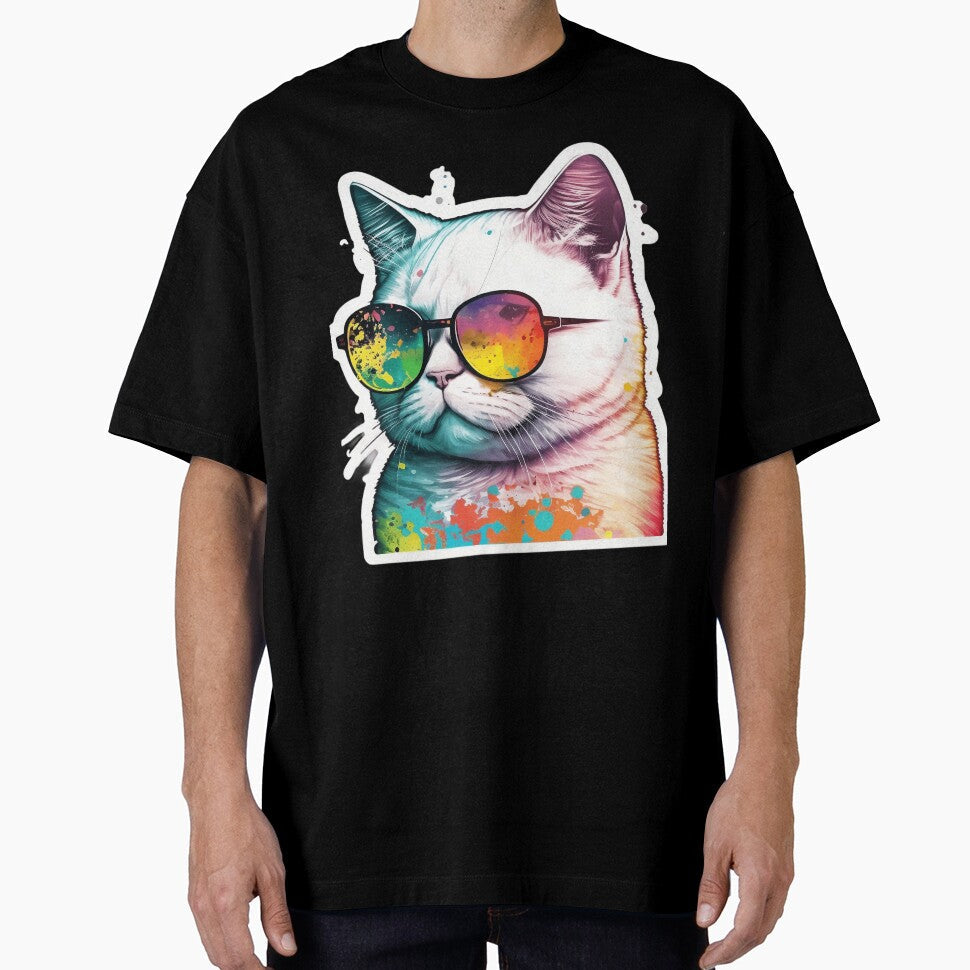cat glasses by JohnYabeta Unisex , , , Long Sleeve Tee