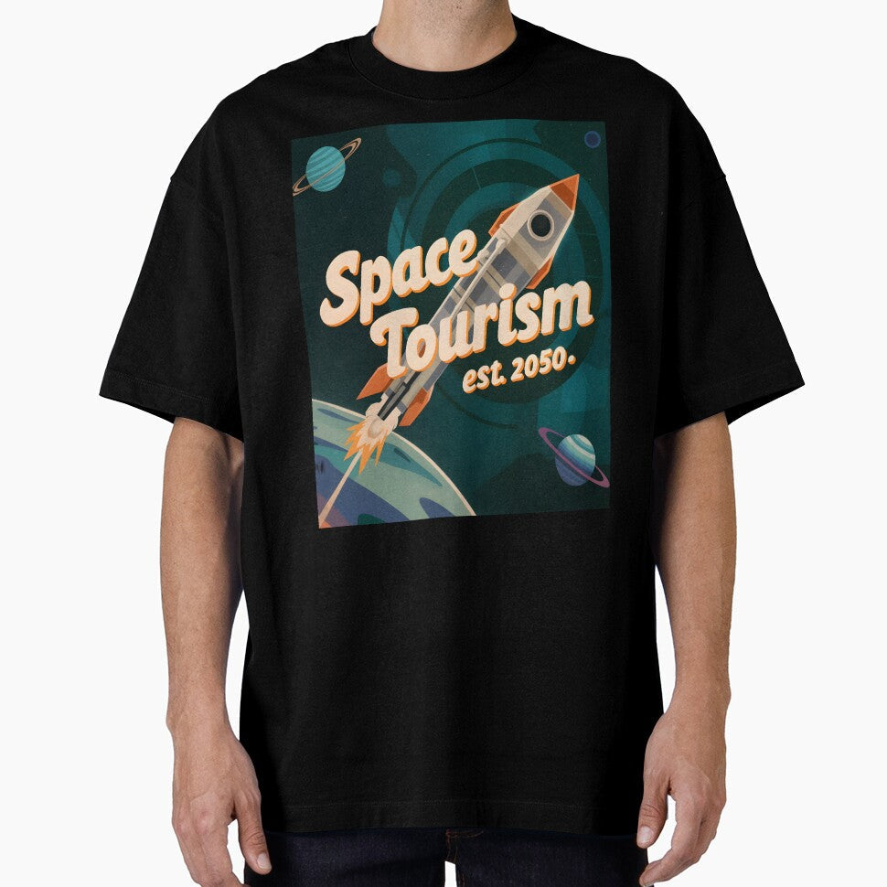 Space Tourism Est. 2050 by Void and Neon Unisex , , , Long Sleeve Tee