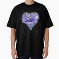 Purple Galaxy Space Whale Heart by rubydian