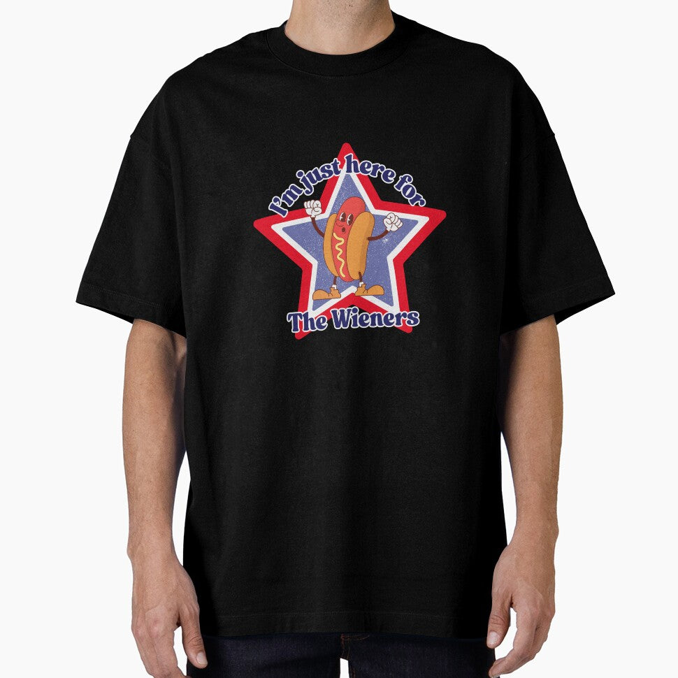 I'm Just Here for the Weiners - 4th of July Version by AntiJolly Unisex , , , Long Sleeve Tee
