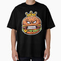 Angry Cheese Burger King by shortie-aiart Unisex , , , Long Sleeve Tee